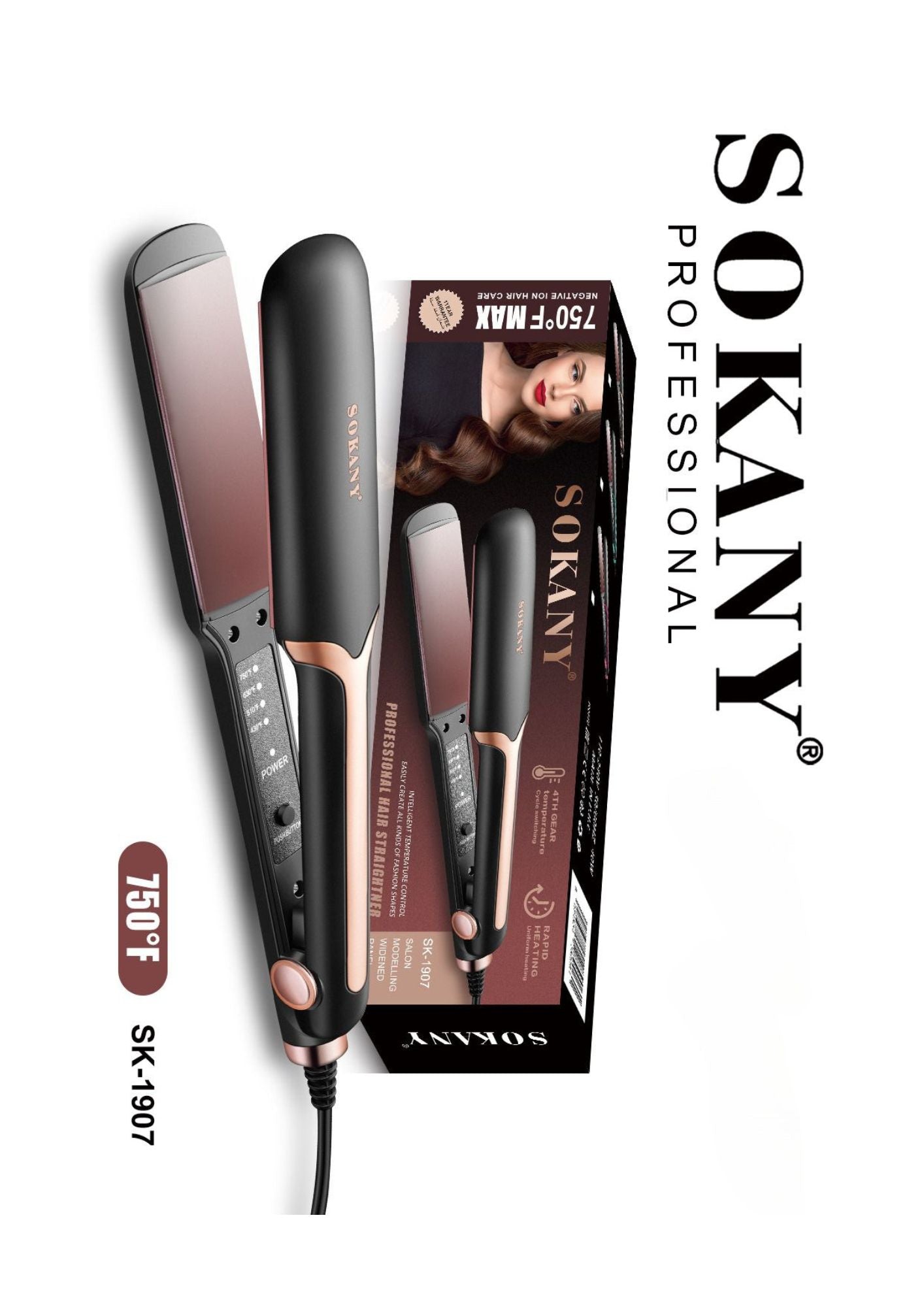 Plancha Para Cabello Profesional Sokany